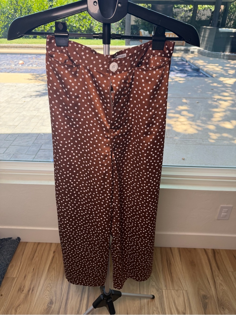 Urban Outfitters Brown Polka Dot Wide-Leg Pants Size Small